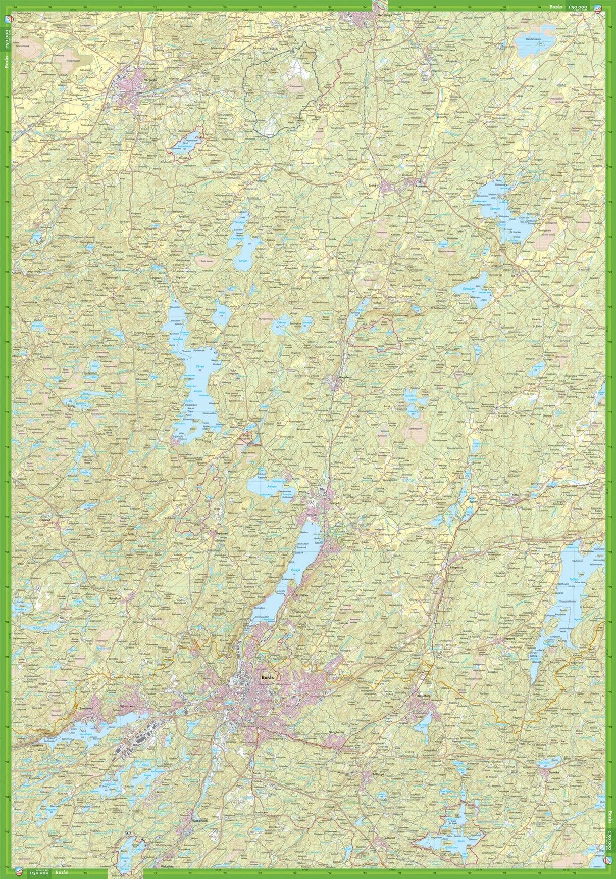 Borås & Ulricehamn turkart 1:50 000 fra Calazo