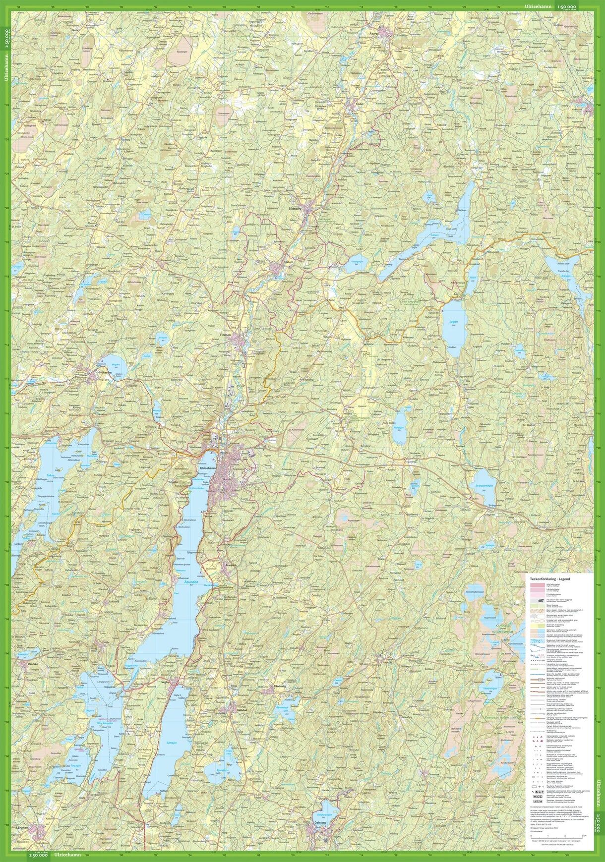 Borås & Ulricehamn turkart 1:50 000 fra Calazo