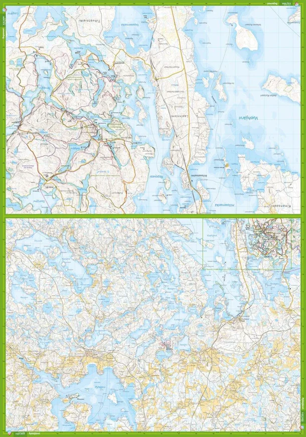 Repovesi Mäntyharju Paistjärvi komplett turkart forside og bakside