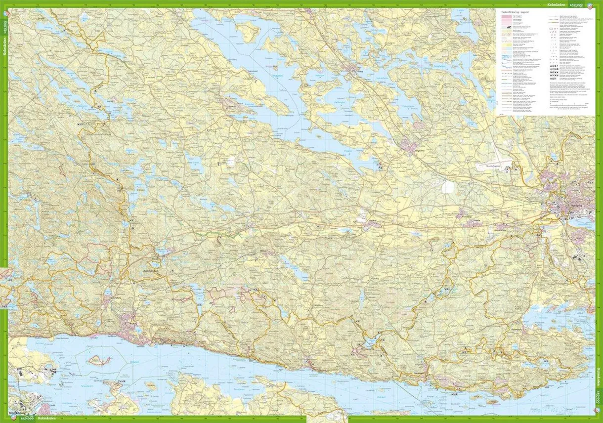 Kolmården Nyköping Trosa komplett turkart forside og bakside