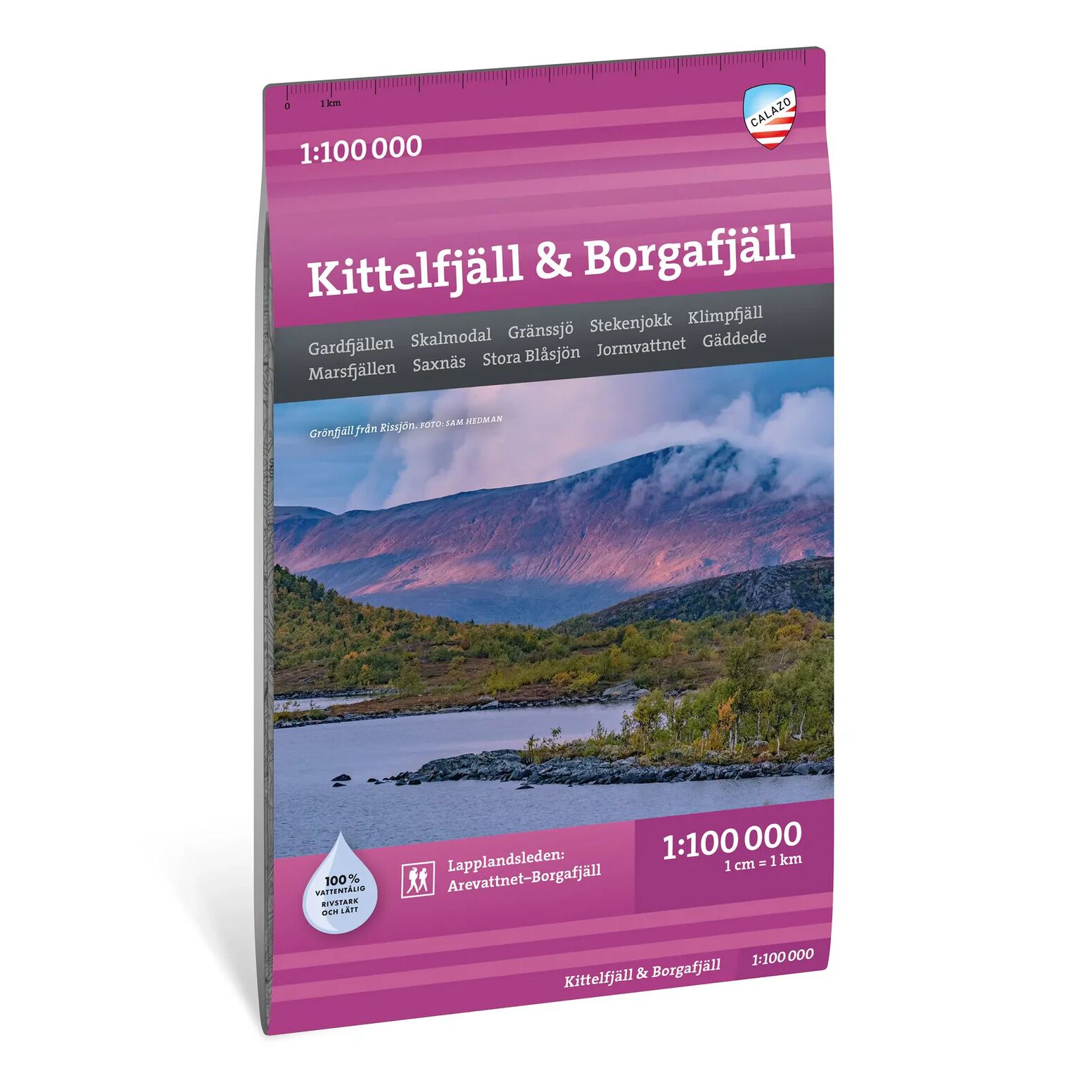 Kittelfjäll Borgafjäll turkart 1:100 000 Calazo