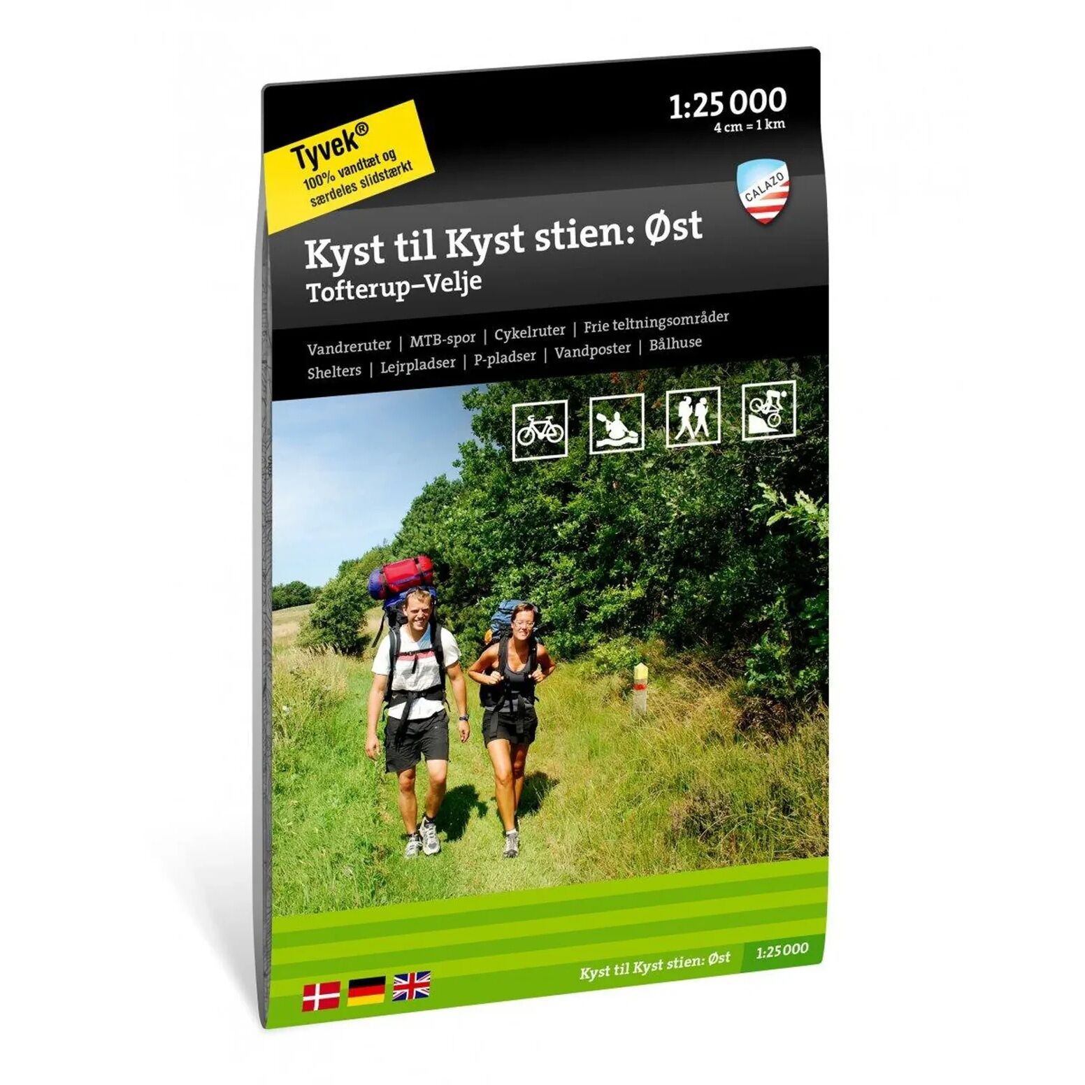 Kyst til Kyst stien Øst turkart 1:25 000 Calazo