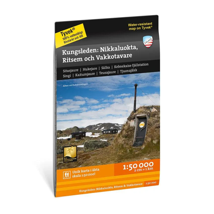 Kungsleden: Nikkaluokta, Ritsem & Vakkotavare 1:50.000