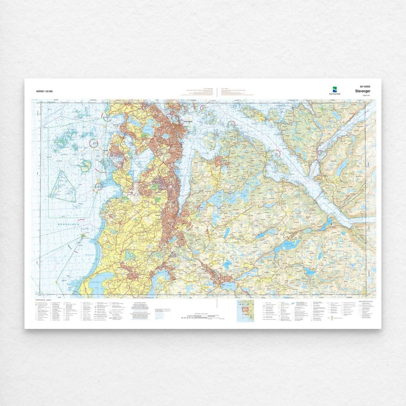 Kartverket - landkart (N50): 007N Stavanger