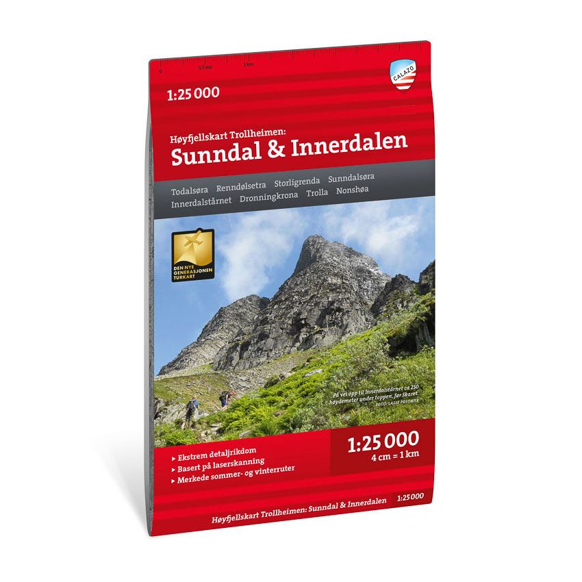 Høyfjellskart Trollheimen: Sunndal & Innerdalen 1:25.000