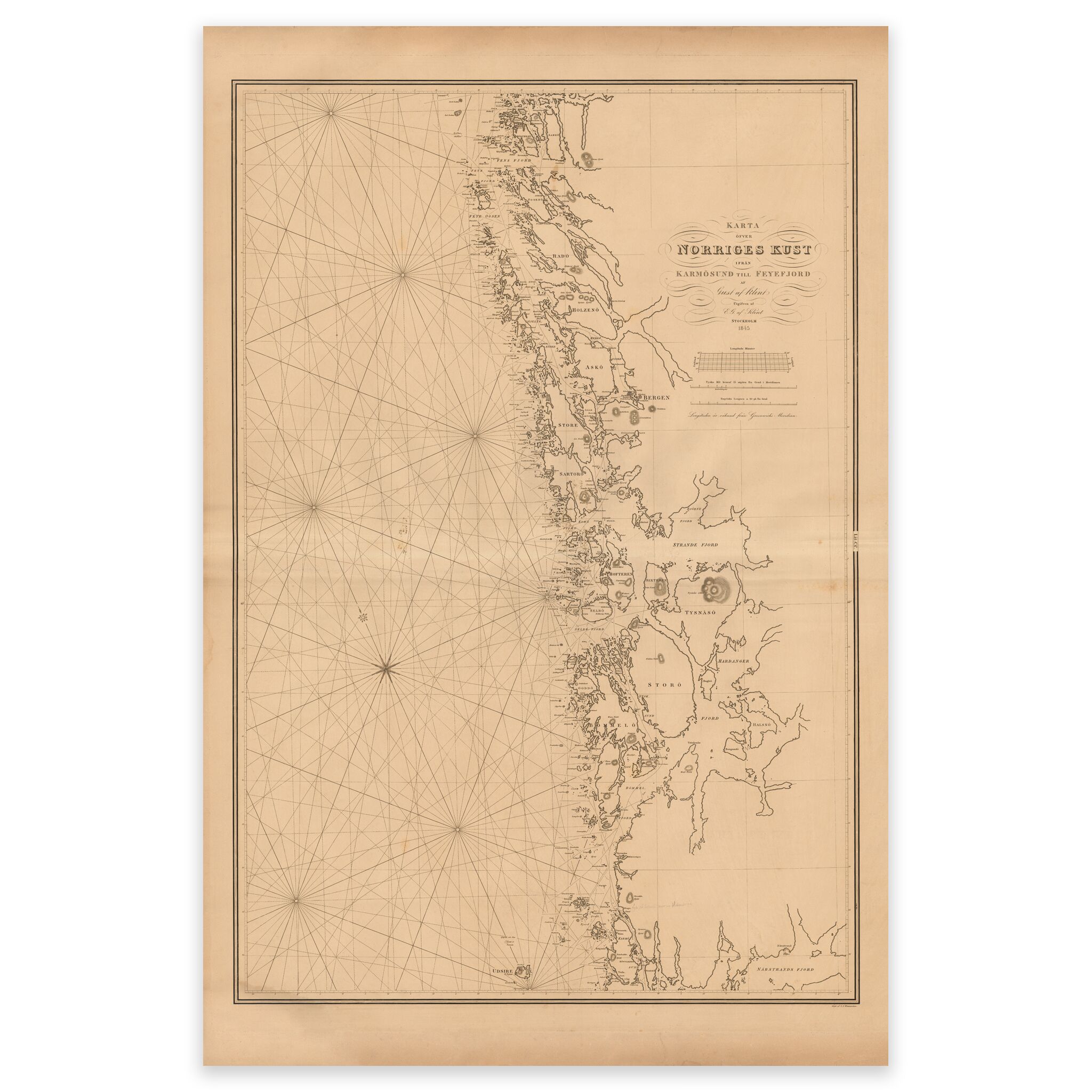 Karmøysund til Fedje 1845