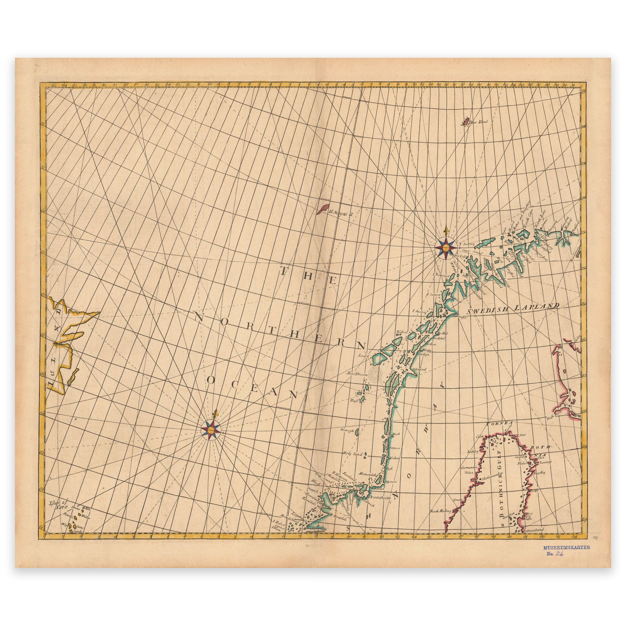 Kart over Norskehavet 1728
