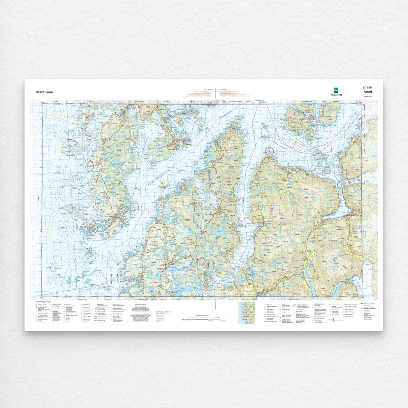 Kartverket - landkart (N50): 027S Stord