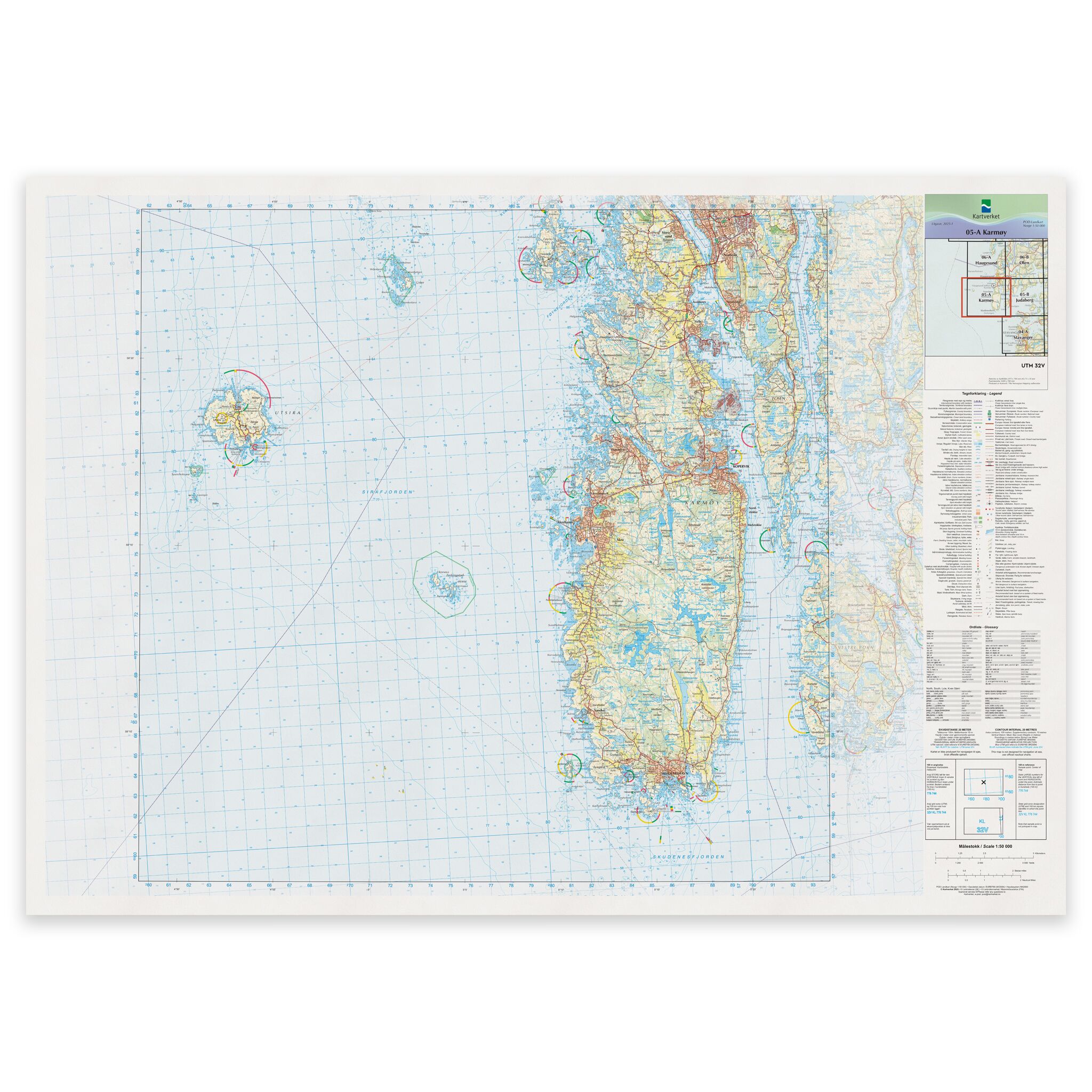 Kartverket - landkart (N50): 05-A Karmøy
