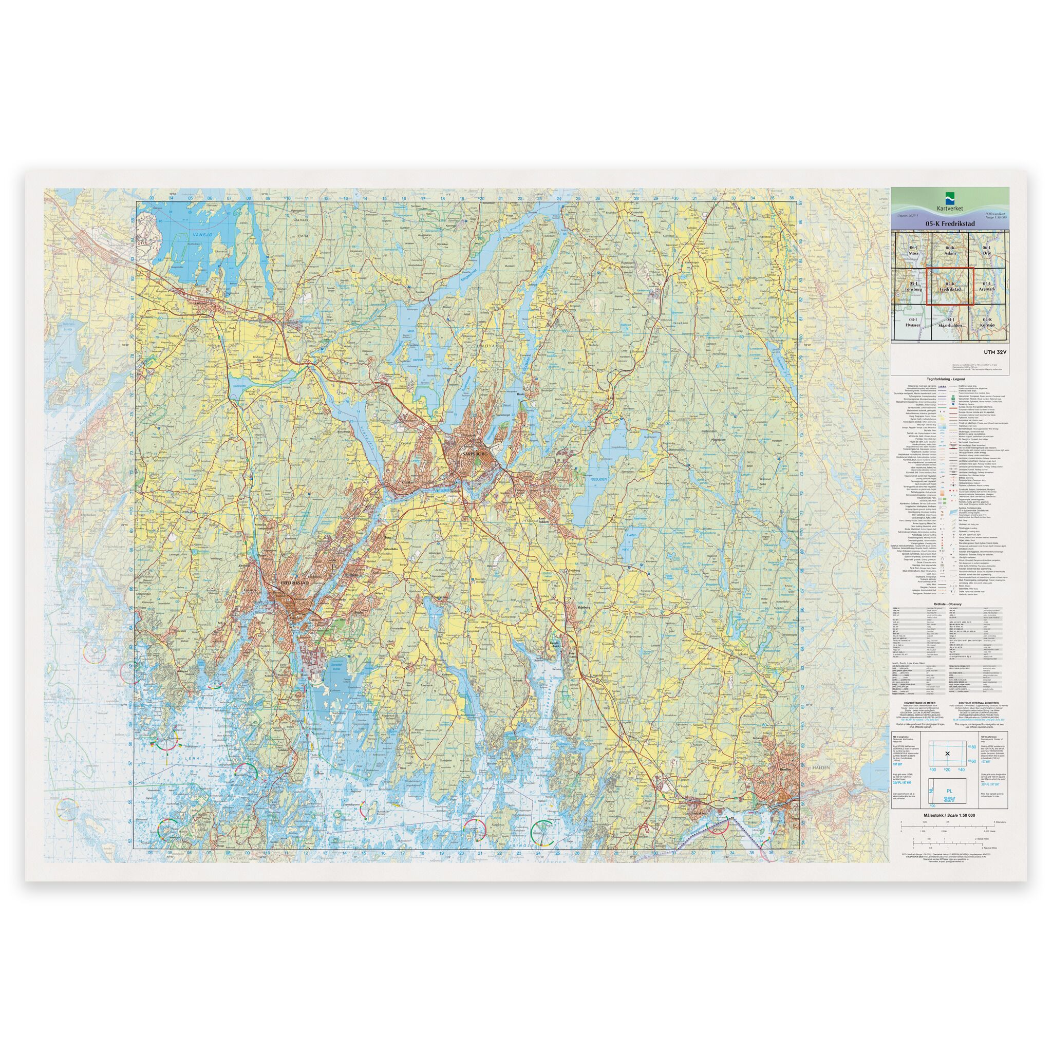 Kartverket - landkart (N50): 05-K Fredrikstad