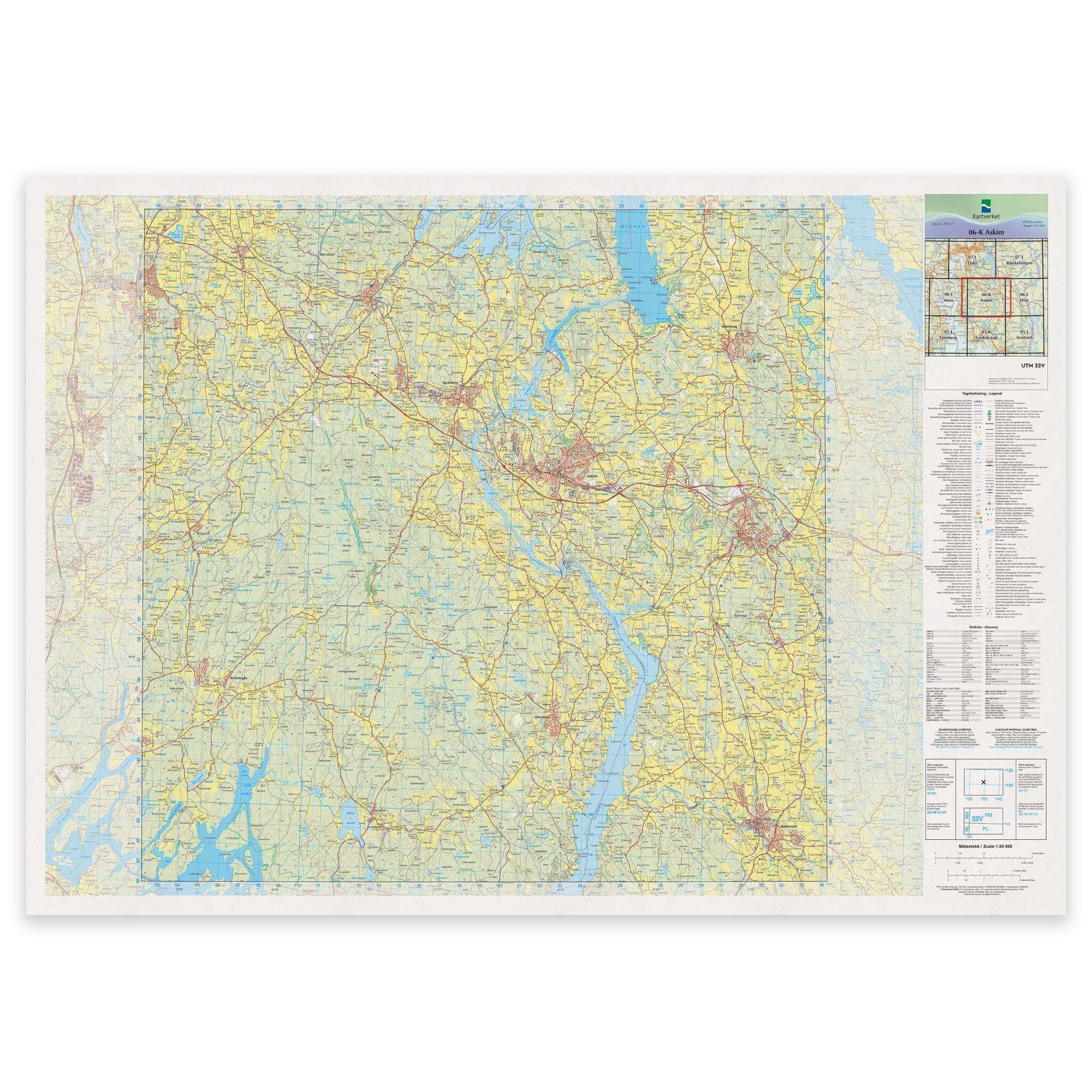 Kartverket - landkart (N50): 06-K Askim