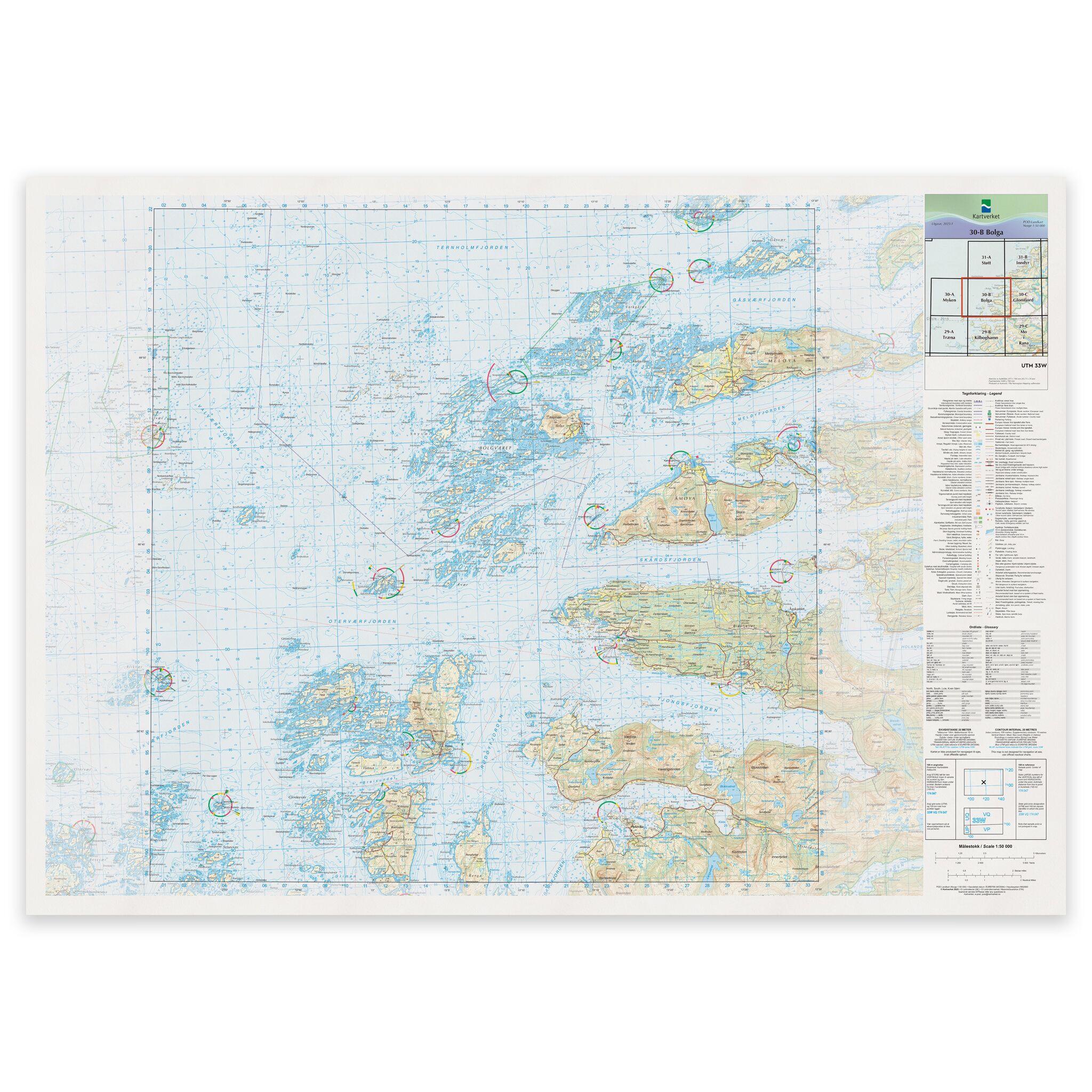 Kartverket - landkart (N50): 30-B Bolga