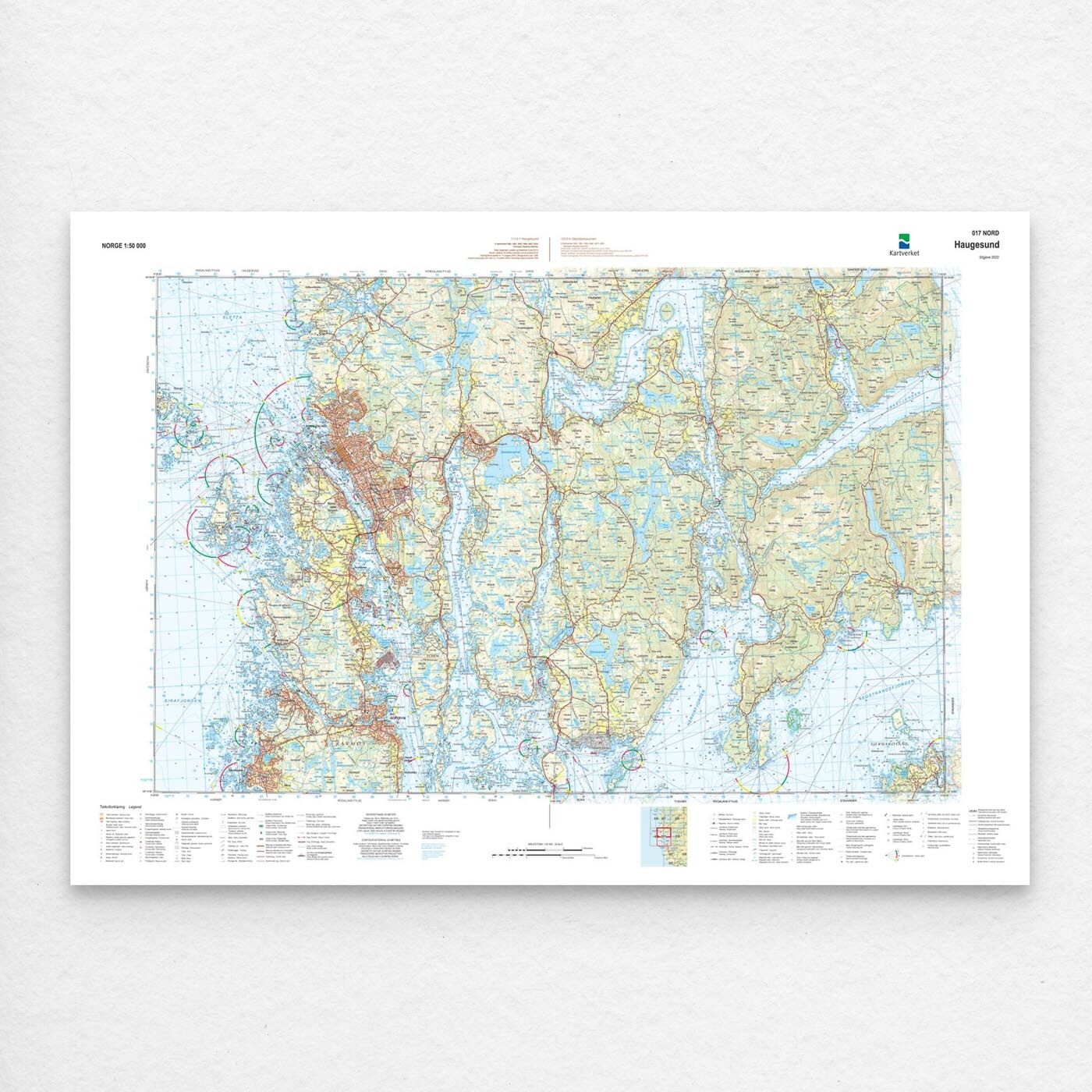 Kartverket - landkart (N50): 017N Haugesund