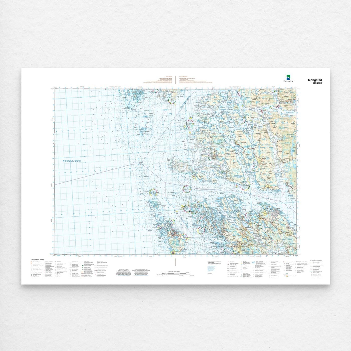 Kartverket - landkart (N50): 048N Mongstad