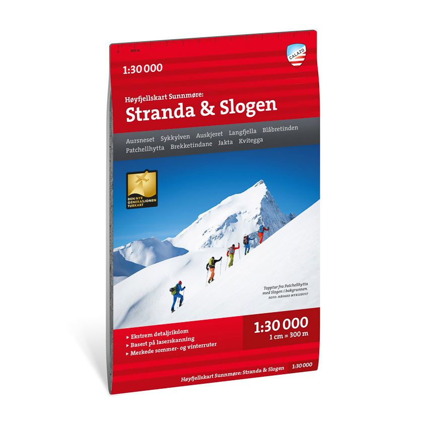 Høyfjellskart Sunnmøre: Stranda & Slogen 1:30.000