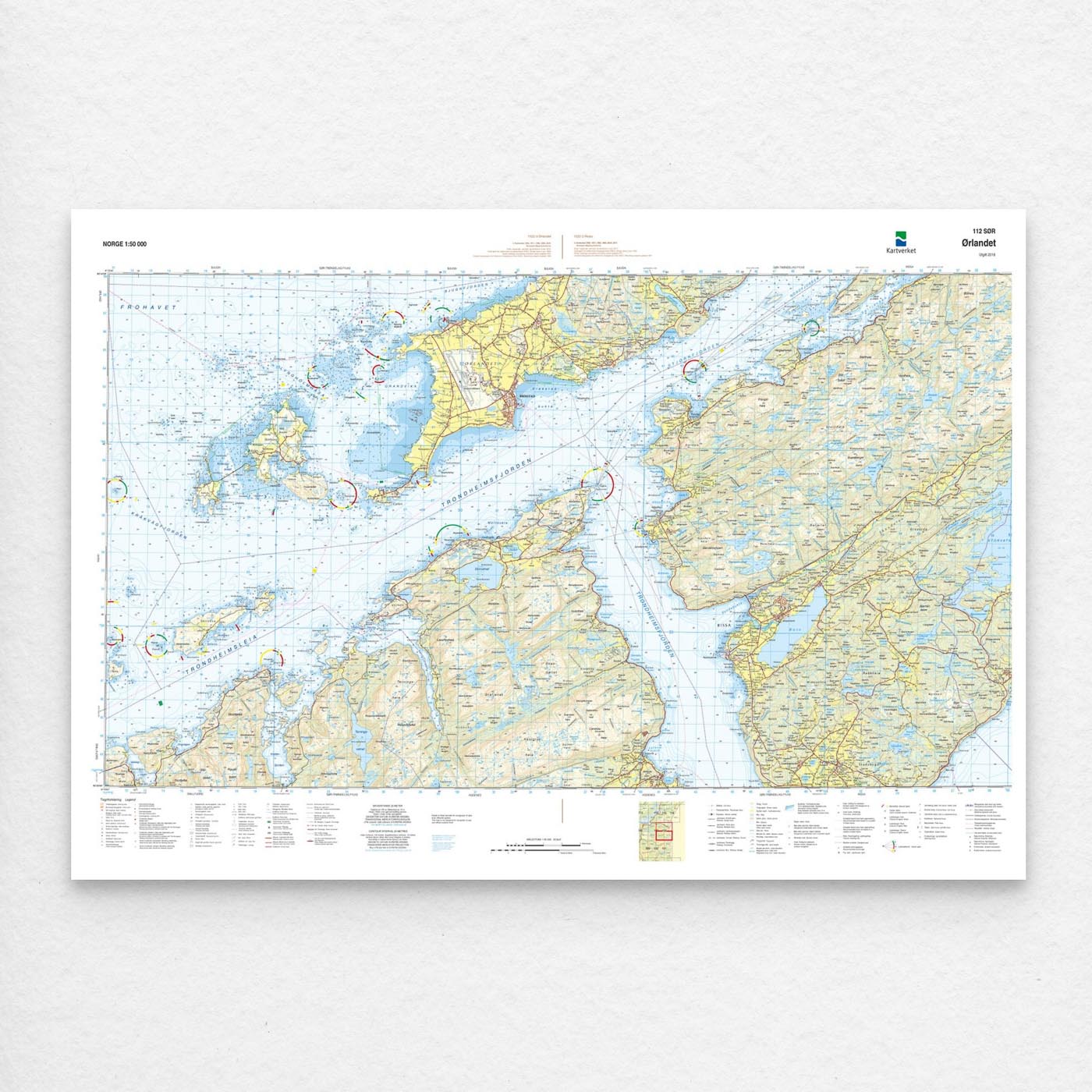 Kartverket - landkart (N50): 112S Ørlandet