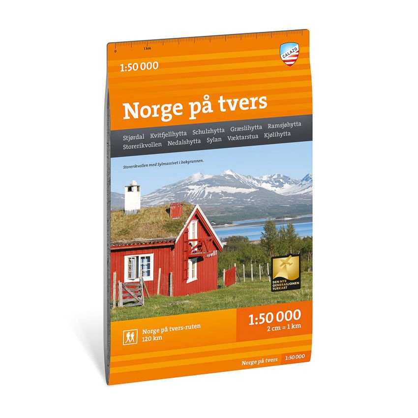 Turkart Norge pa tversturen 1:50.000