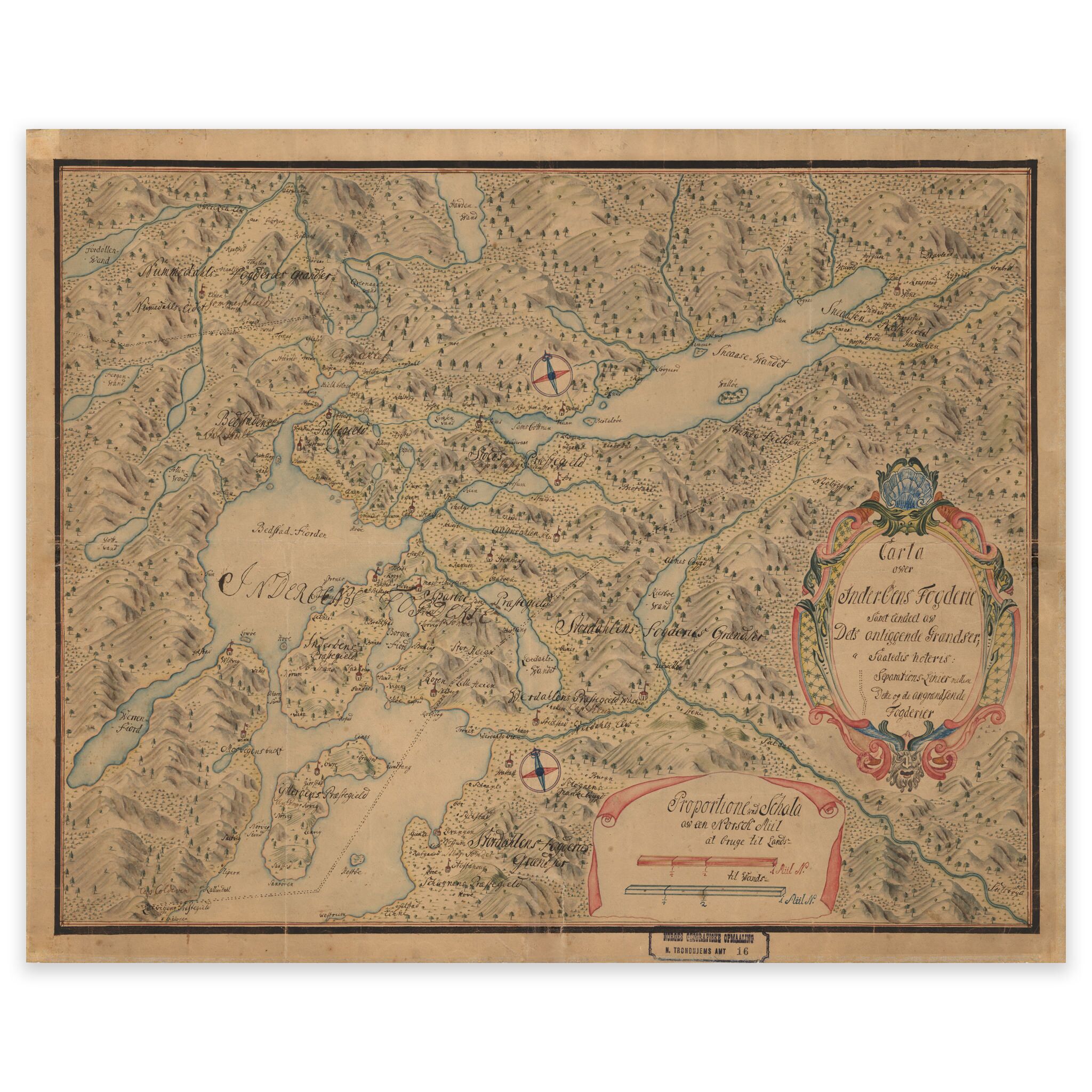 Trondheimsfjorden, Beitstadfjorden og Snåsavatnet 1750