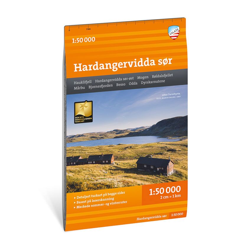 Turkart Hardangervidda sør 1:50.000