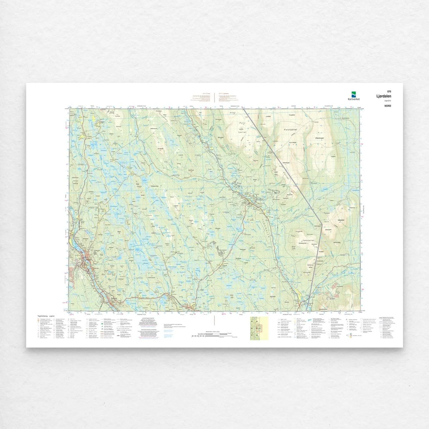 Kartverket - landkart (N50): 070N Ljørdalen