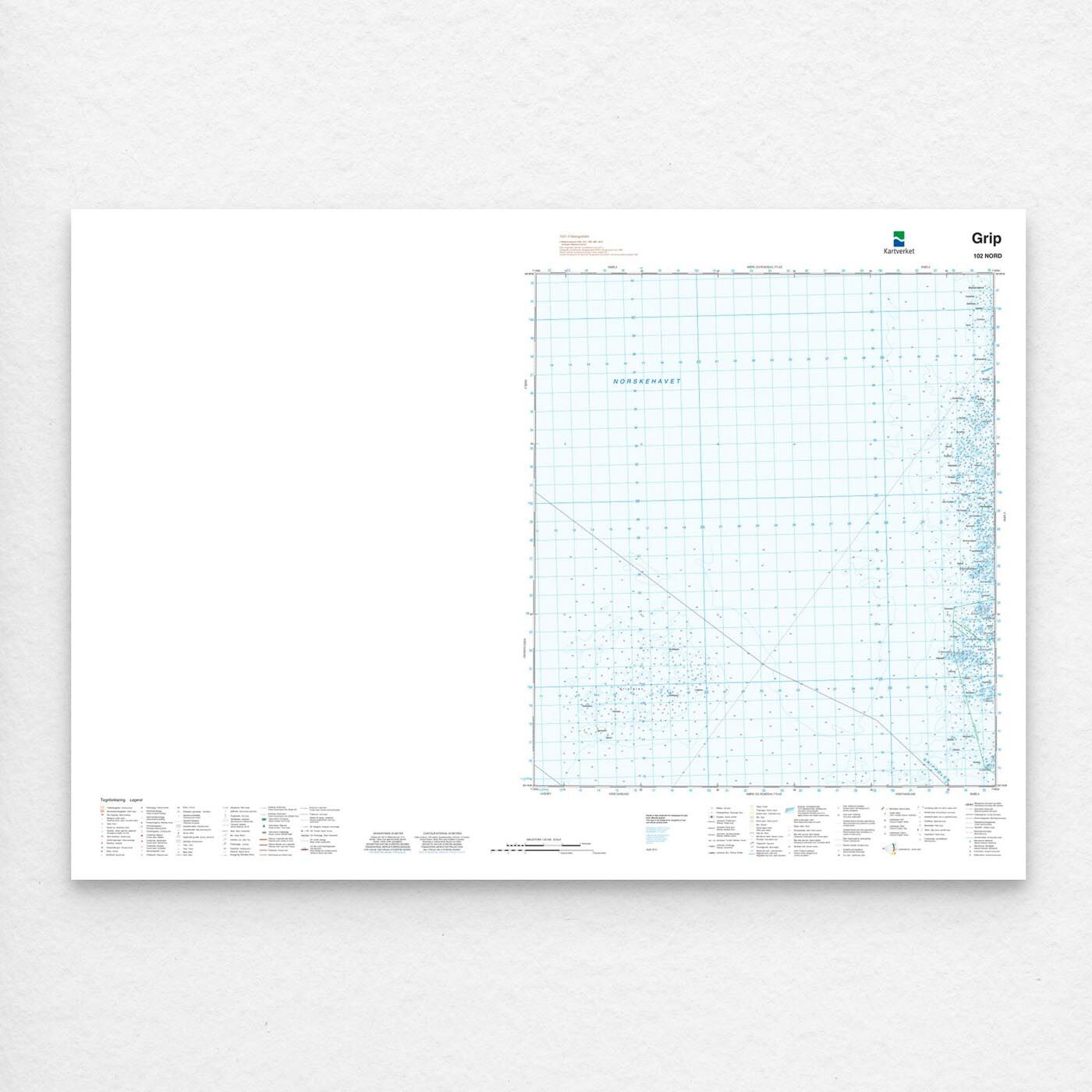 Kartverket - landkart (N50): 102N Grip