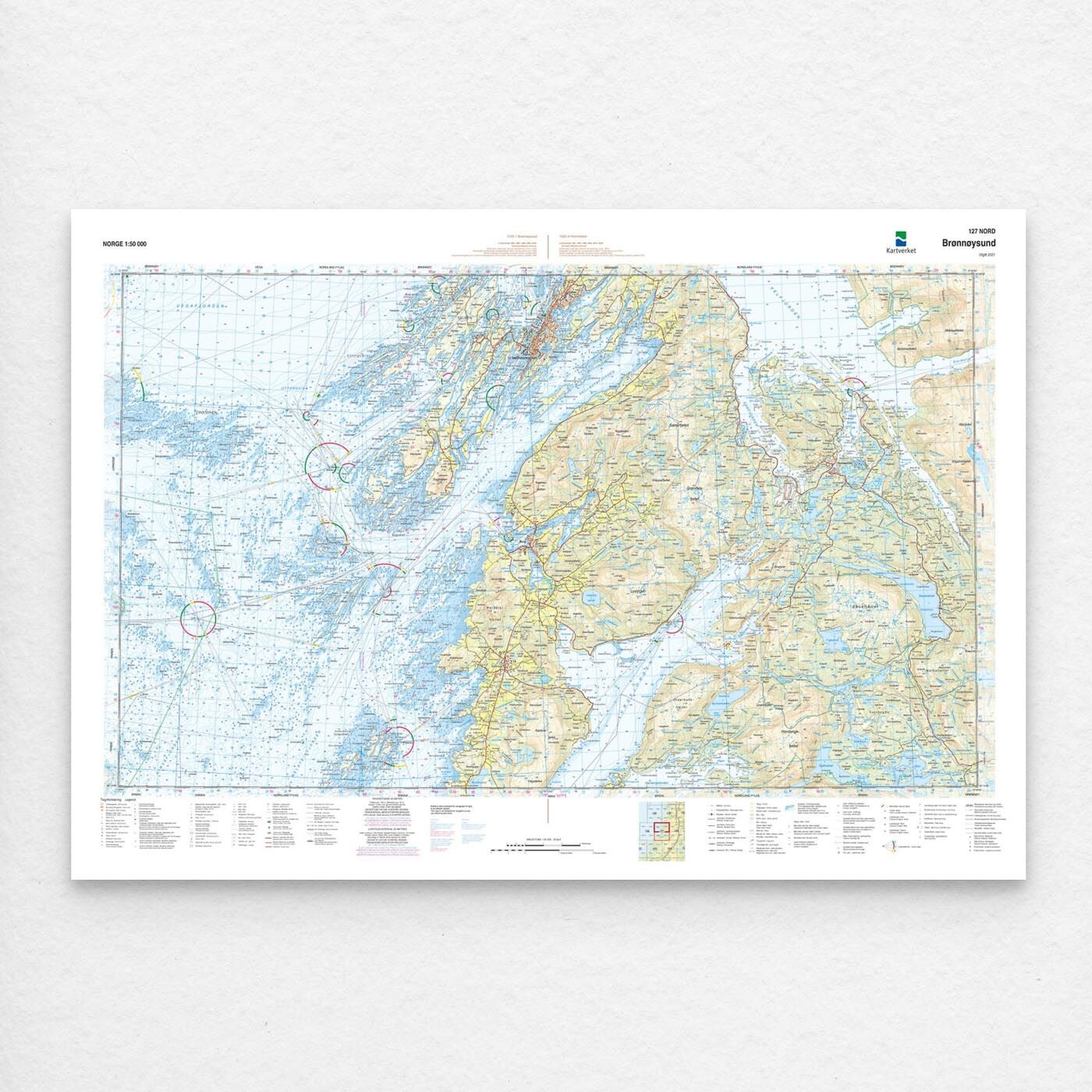 Kartverket - landkart (N50): 127N Brønnøysund