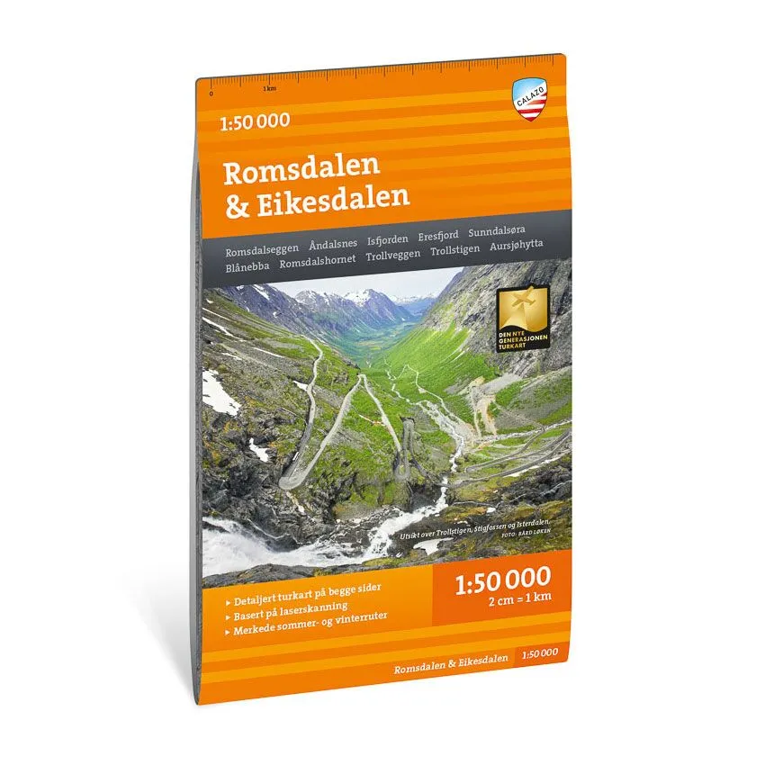 Turkart Romsdalen & Eikesdalen 1:50.000