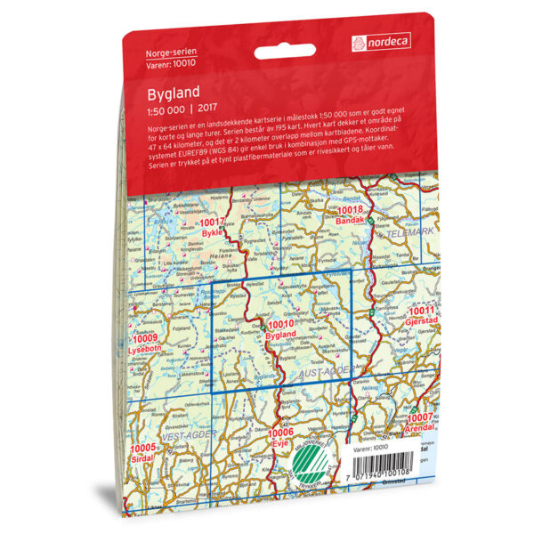 Bygland Norge-serien Turkart - Image 2