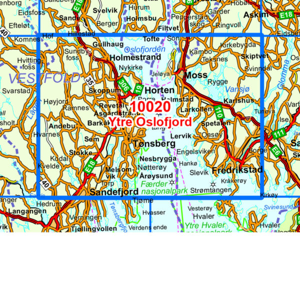 Ytre Oslofjord Norge-serien Turkart - Image 3