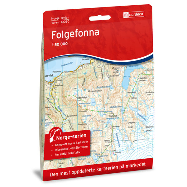 Folgefonna Norge-serien Turkart