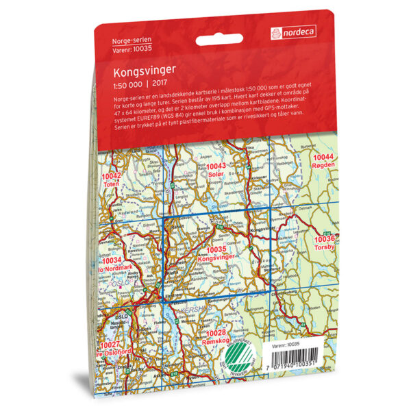 Kongsvinger Norge-serien Turkart - Image 2