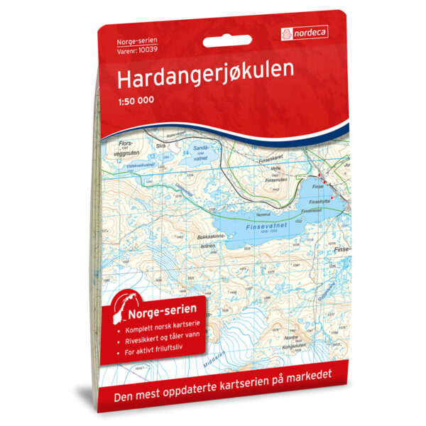 Hardangerjøkulen Norge-serien Turkart