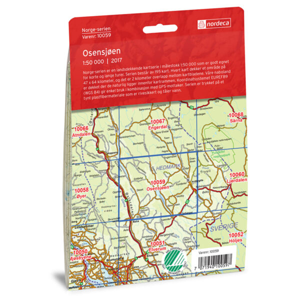 Osensjøen Norge-serien Turkart - Image 2