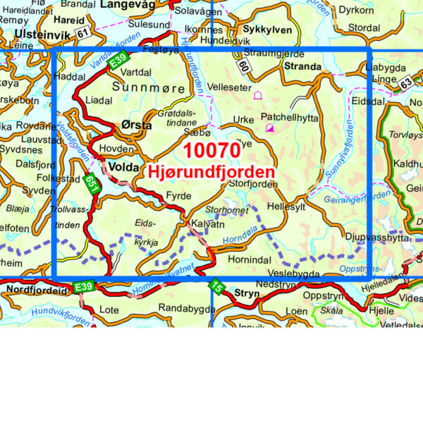 Hjørundfjorden Norge-serien Turkart - Image 3