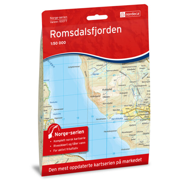 Romsdalsfjorden Norge-serien Turkart
