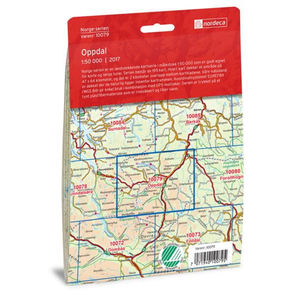 Oppdal Norge-serien Turkart - Image 2