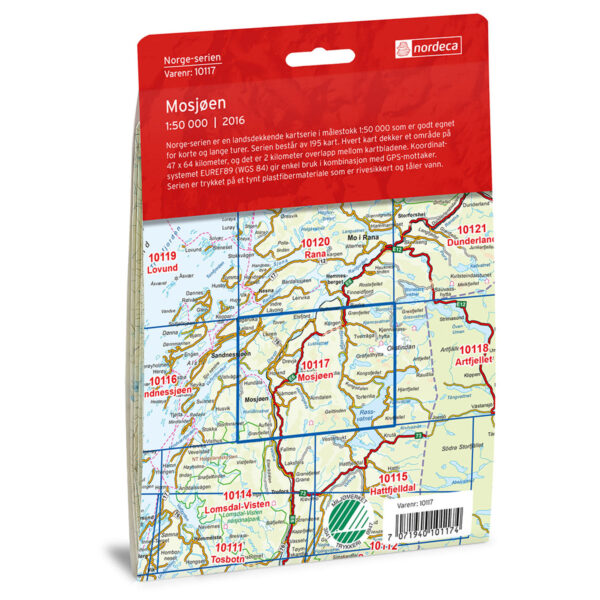 Mosjøen Norge-serien Turkart - Image 2