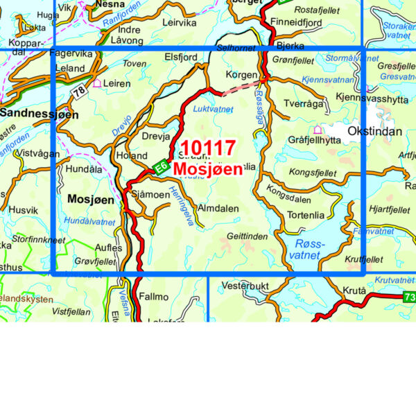 Mosjøen Norge-serien Turkart - Image 3