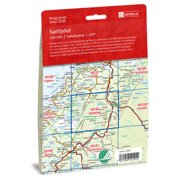 Saltfjellet Norge-serien Turkart - Image 2