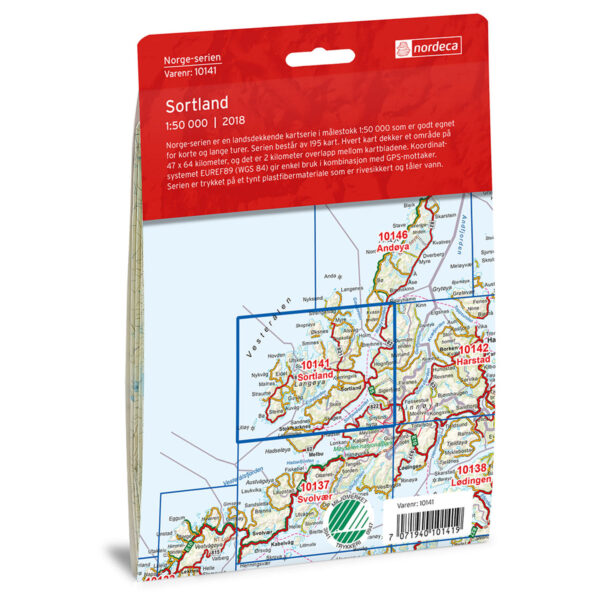 Sortland Norge-serien Turkart - Image 2