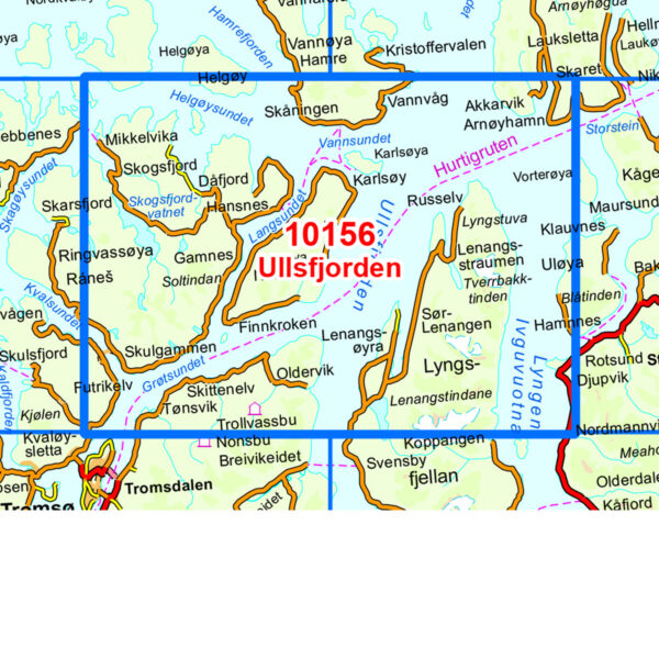 Ullsfjorden Norge-serien Turkart - Image 3