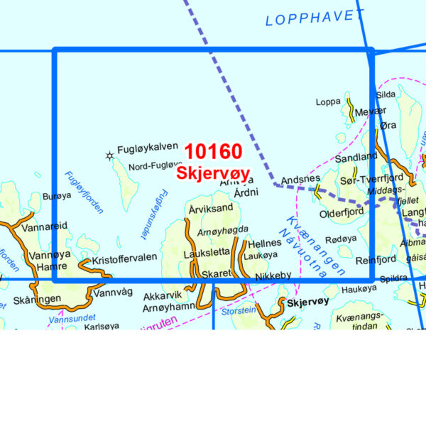 Skjervøy Norge-serien Turkart - Image 2