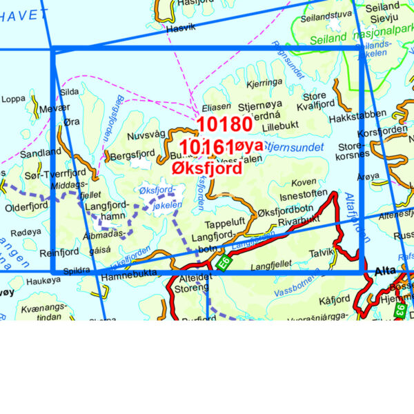 Øksfjord Norge-serien Turkart - Image 3