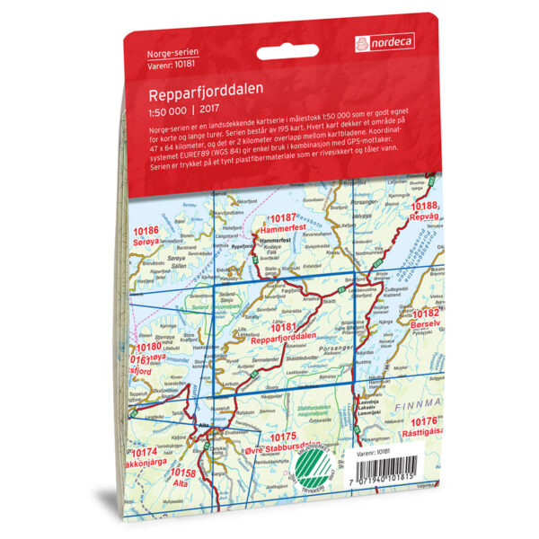 Repparfjorddalen Norge-serien Turkart - Image 2