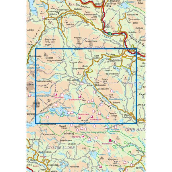 Skåbu-Espedalen-Fefor DNT Turkart - Image 2
