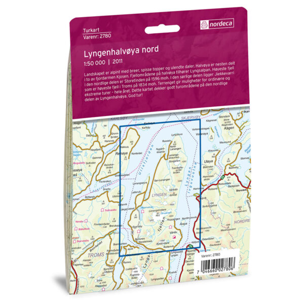 Lyngenhalvøya Nord DNT Turkart - Image 2