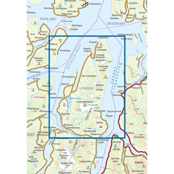 Lyngenhalvøya Nord DNT Turkart - Image 3