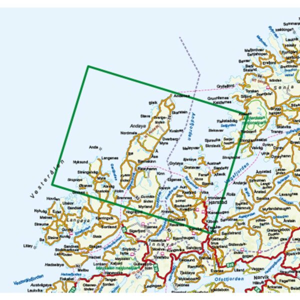 Vesterålen Hinnøya Nord DNT Turkart - Image 3