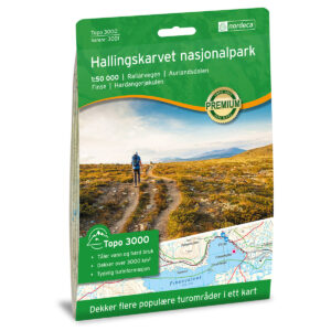 Hallingskarvet nasjonalpark Topo 3000 Turkart