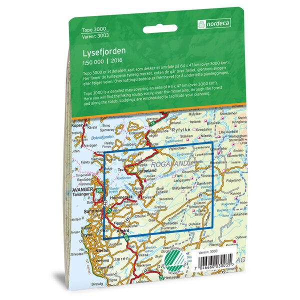 Lysefjorden Topo 3000 Turkart - Image 2